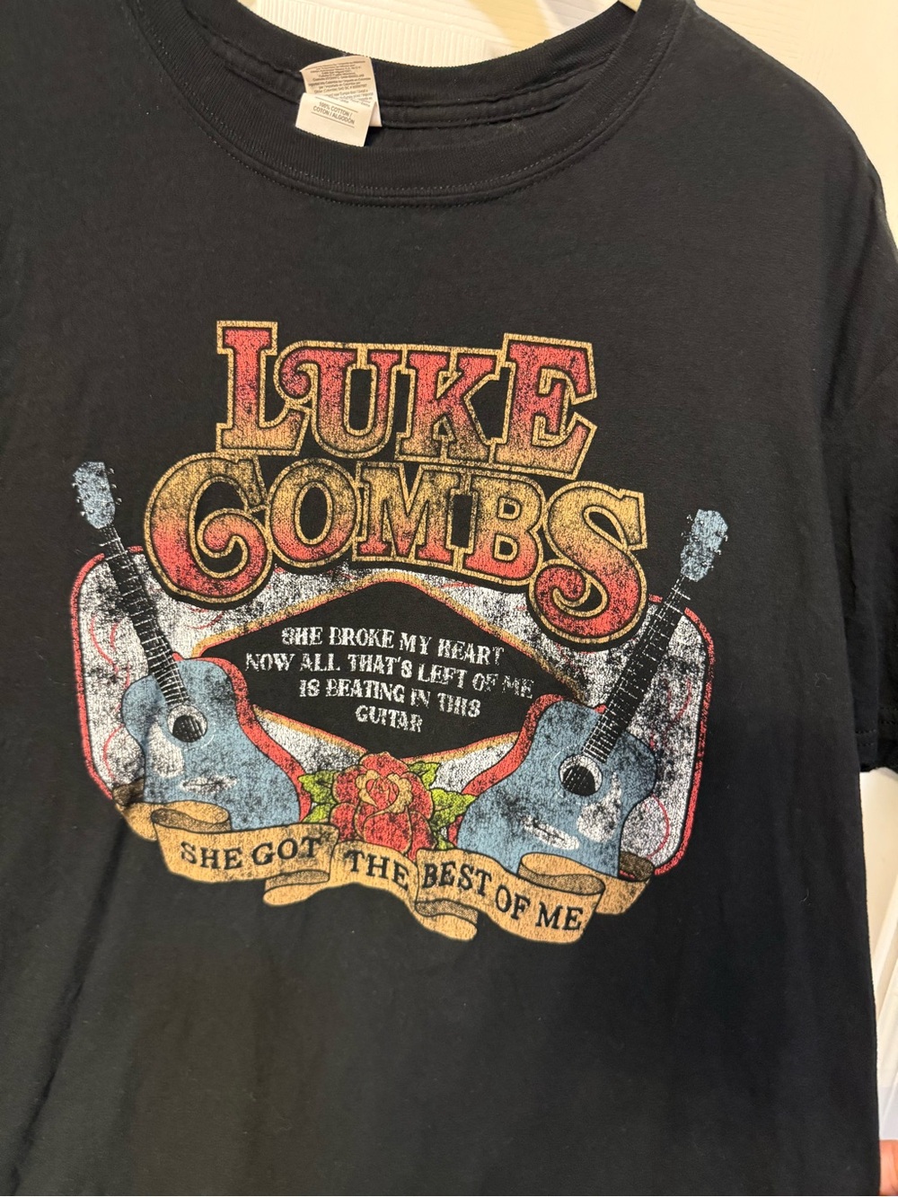Luke Combs Black Graphic Concert T-Shirt